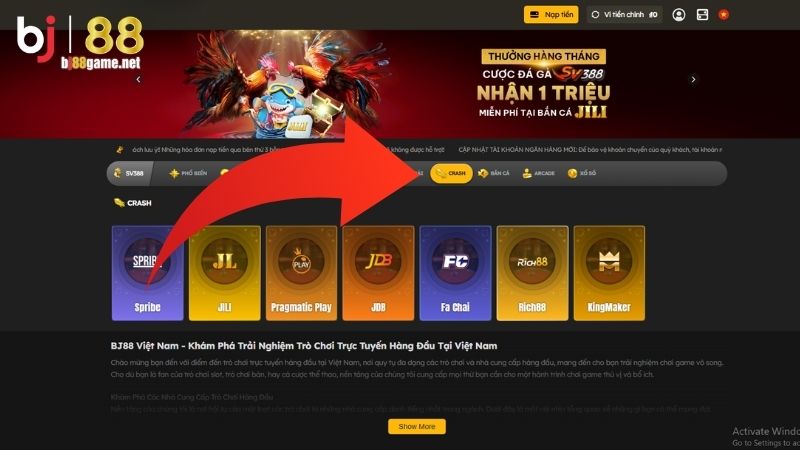 Giới thiệu về Crash BJ88